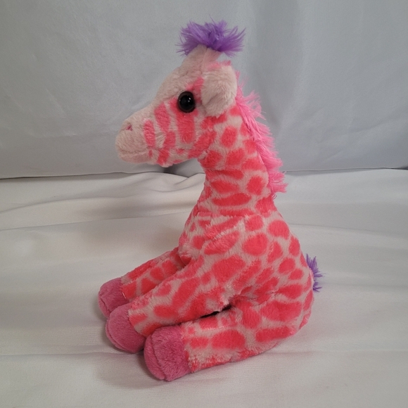 Wild Republic Cuddlekins Vibes Pink Sitting Giraffe Plush Stuffed Animal 12" - Picture 1 of 8